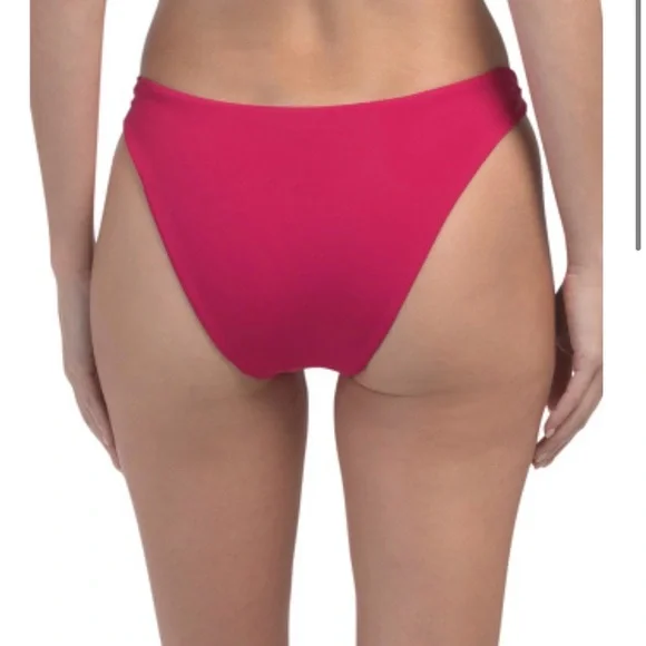 NWT ❤️ Robin Piccone Fuchsia Bikini with Gold Accents. MSRP $216 - Picture 5 of 12